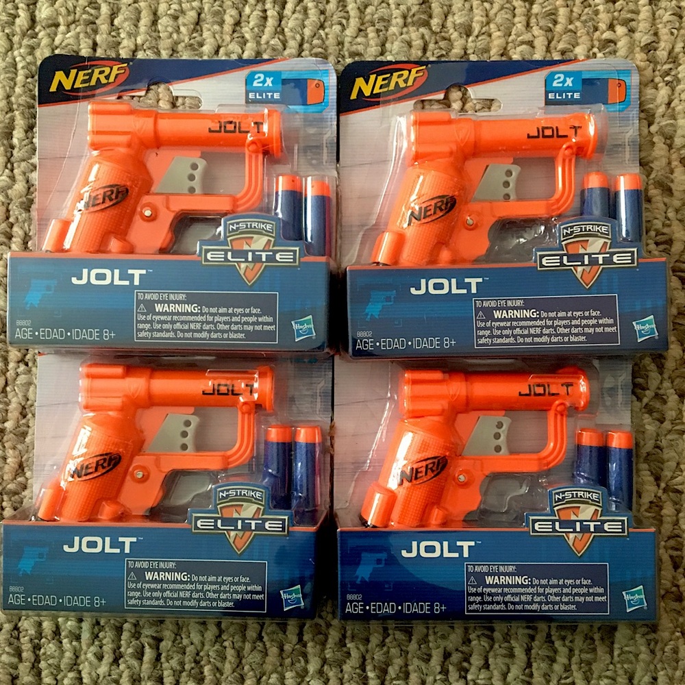 4 pack Nerf Jolt “ n-strike elite” pocket pistols